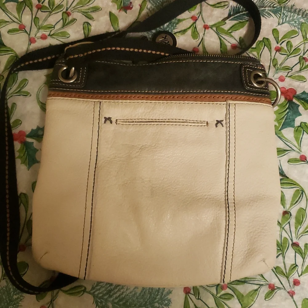 SALE!!! The Sak Beige and Black Crossbody Bag - Picture 4 of 6